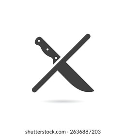 Vector Isolated No Knife Icon