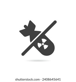 Vector Isolated No Nuclear Bomb Icon