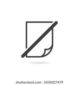 Vector Isolated No Paper Icon