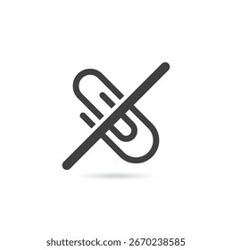 Vector Isolated No Paperclip Icon