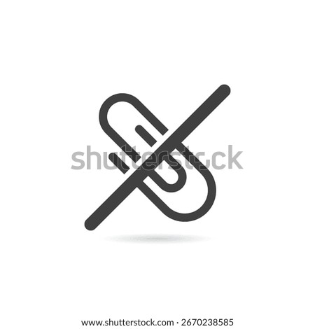 Vector Isolated No Paperclip Icon