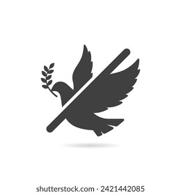 Vector Isolated No Peace Icon