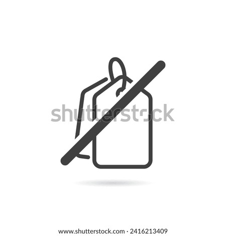 Vector Isolated No Price Tag Icon