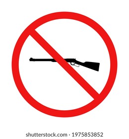 Vector Isolated No Rifle Sign