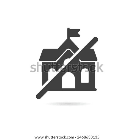 Vector Isolated No School Icon