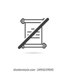 Vector Isolated No Scroll Icon