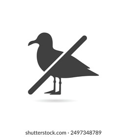 Vector Isolated No Seagull Icon