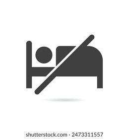 Vector Isolated No Sleeping Icon