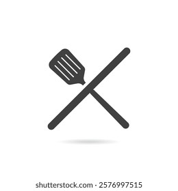 Vector Isolated No Spatula Icon