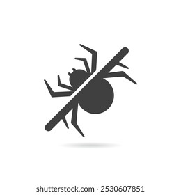 Vector Isolated No Spider Icon