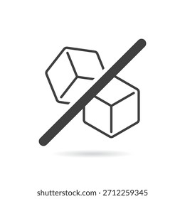 Vector Isolated No Sugar Icon
