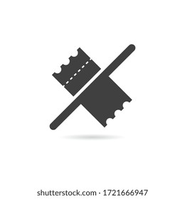 Vector aislado sin icono de vale o cupón