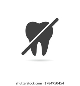 Vector Isolated No Tooth Icon