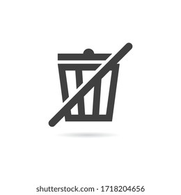 Vector Isolated No Trash Icon
