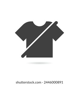 Vektorgrafik Isolated Kein T-Shirt-Symbol