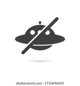 Vector Isolated No UFO Icon