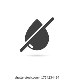 Vector aislado sin agua o icono líquido