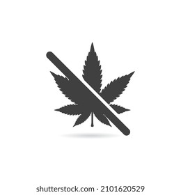 Vector Isolated No Weed Icon