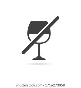 Vector Isolated No Wine Icon