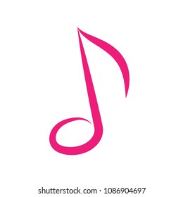 vector isolated note icon - music symbol, melody sound illustration