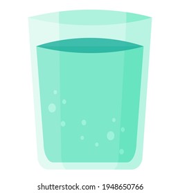 Vector isolated object illustration oral dental care mouthwash liquid
