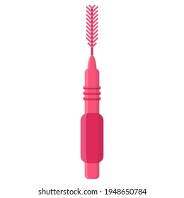 Vector isolated object illustration oral dental care Interdental brush