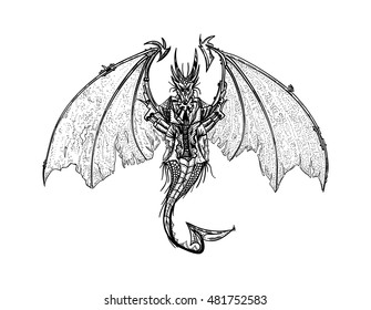 vector - isolated on background - Dragon