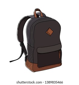 vector isolated on white background backpack