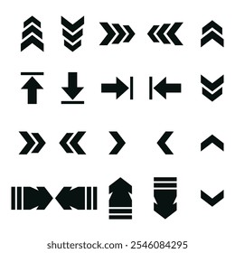 vector isolated on white background and arrow icon set
