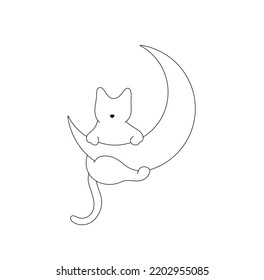 Vector isolated one cat