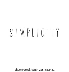 Vector isolated one single word Simplicity line writing colorless black and white contour line easy drawing