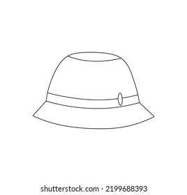Vector Isolated One Summer Panama Hat Stock Vector (Royalty Free ...