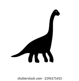 Vector Isolated One Walking Dino Long Stock Vector (Royalty Free ...