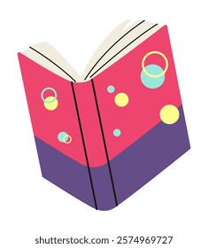 Vector isolated open book in simple style