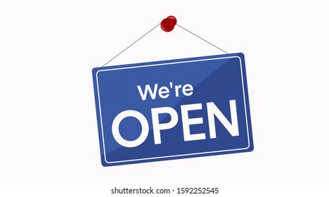 Vector Isolated Open Sign Icon