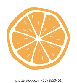 Vector isolated orange slice illustration