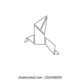 Geometrisches, farbloses Schwarz-Weiß-Symbol für den Vektor einzeln auf Origami-Art