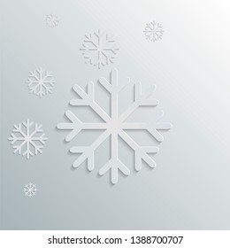 Vector Isolated paper snowflakes . Christmas icon. 