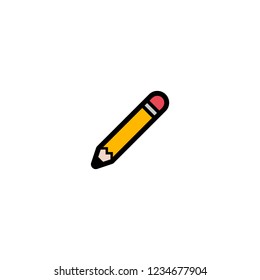 Vector isolated pencil icon