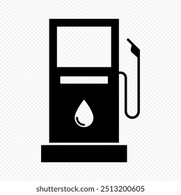 Vector isolated petrol pump black fill icon