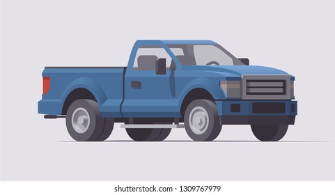 Vector isolated pickup truck