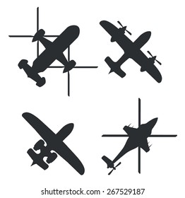 Vector isolated plane icons set