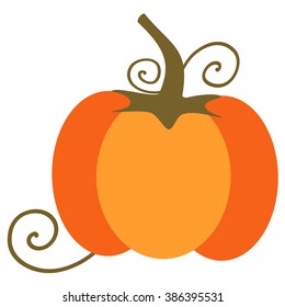 vector isolated pumpkin on white background