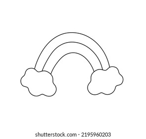 Vector Isolated Rainbow Two Clouds On Stock Vector (Royalty Free ...