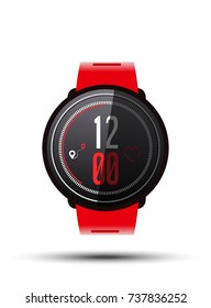 Vector isolated realistic smartwatch