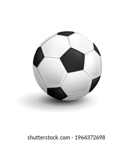 Vector isolated realistic soccer ball over white background