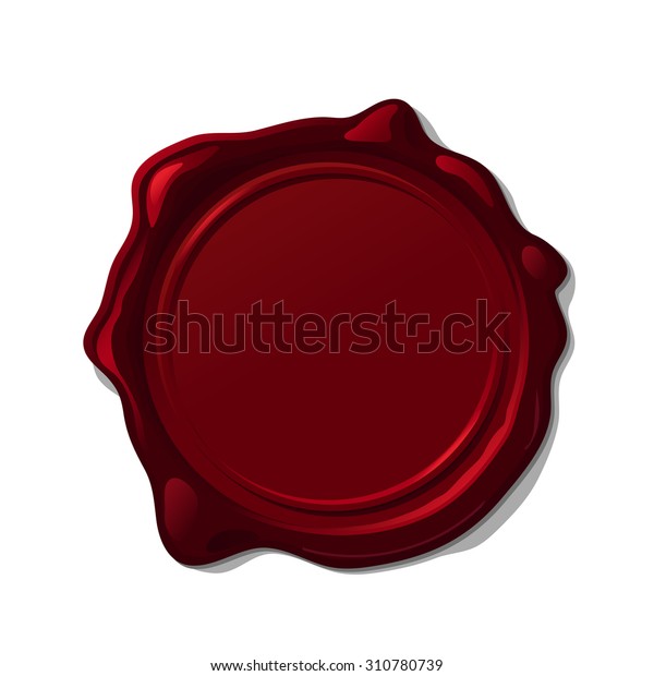 Vector Isolated Red Wax Stamp On Stock Vector (Royalty Free) 310780739