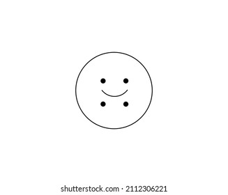 Vector isolated round smiling face emblem  two    faced icon  logotype  symbol  logo  sad cheerful face  emotions  