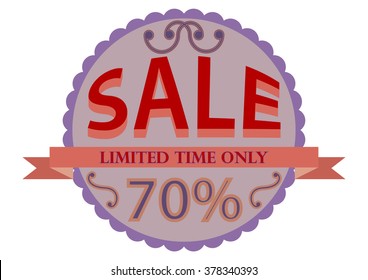 vector isolated sale sign