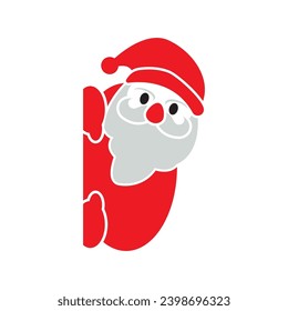 Vector isolated Santa Claus Father Christmas,design vector illustration